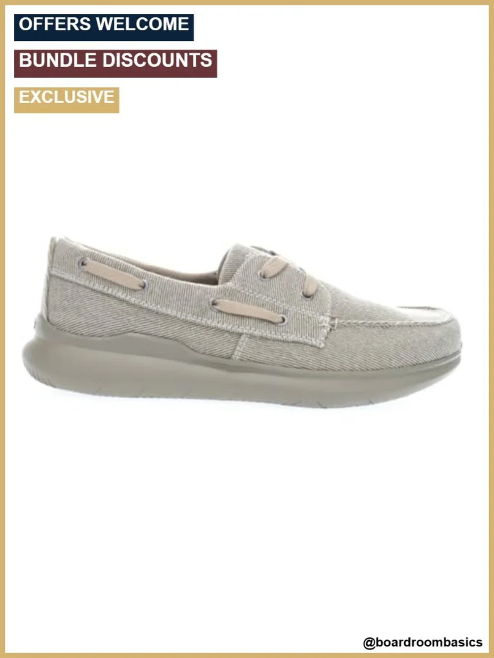 Men's Canvas Boat Shoes Lace Up Casual Loafers Slip Ons Comfort